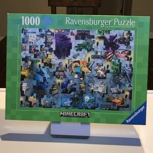 Ravensburger Minecraft Puzzle - 1000 Pieces, Green and Blue